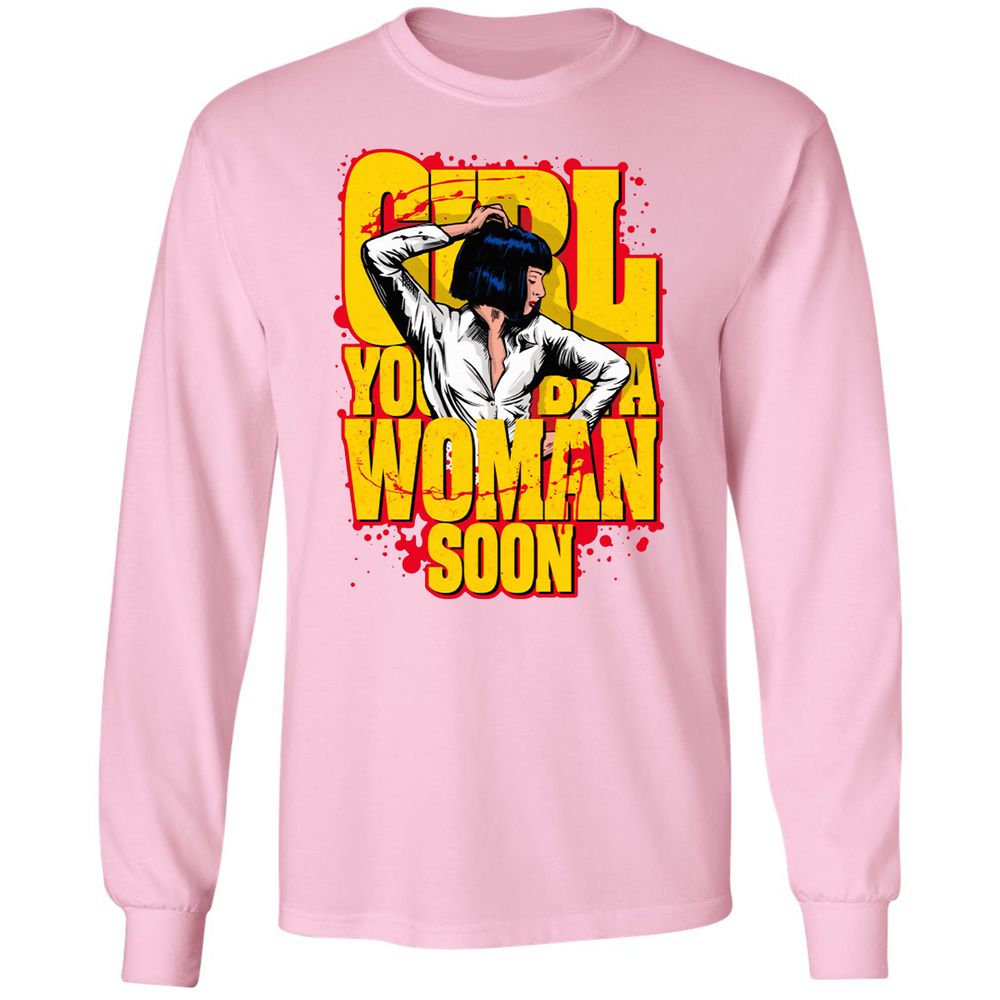 Long Sleeve T-Shirt - W85QLM6E - Light Pink - 3