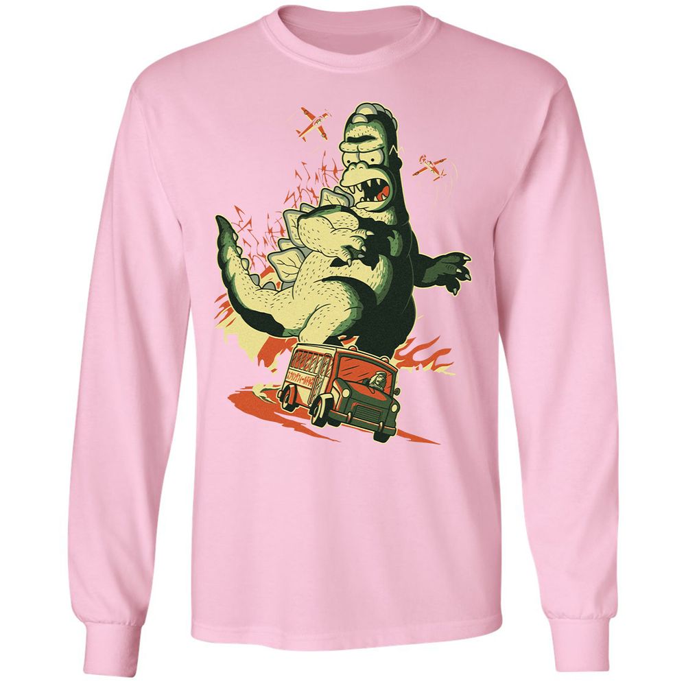 Long Sleeve T-Shirt - Z1ZSQVXP - Light Pink - 3