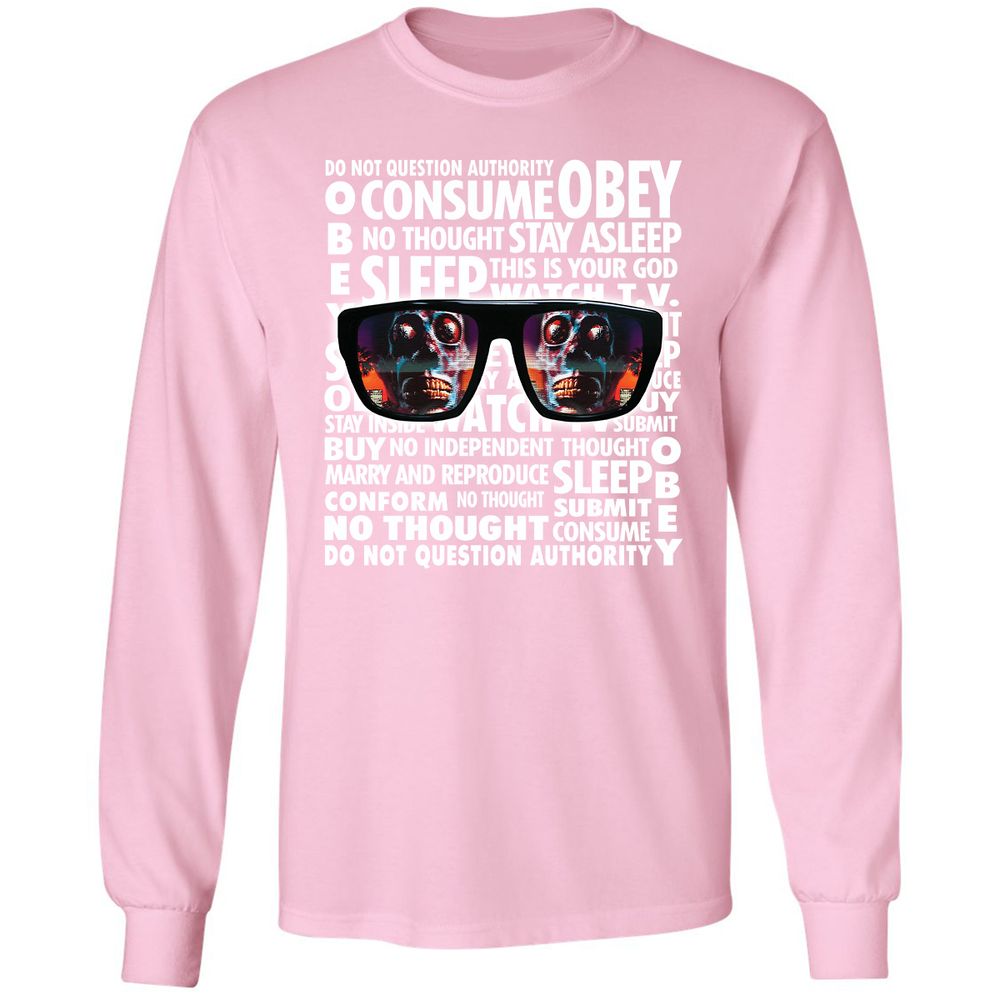 Long Sleeve T-Shirt - WJKSYSF4 - Light Pink - 3