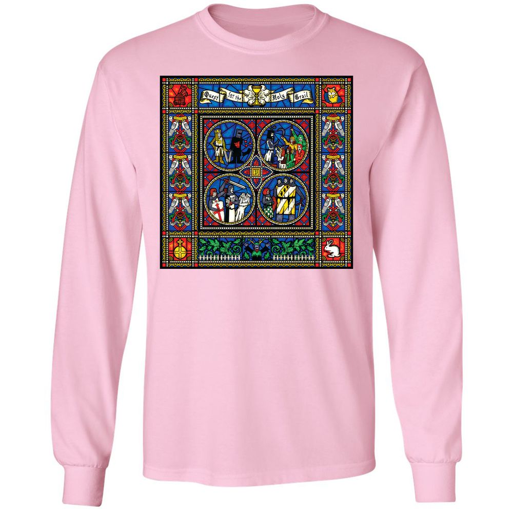 Long Sleeve T-Shirt - VZHJMPQW - Light Pink - 3