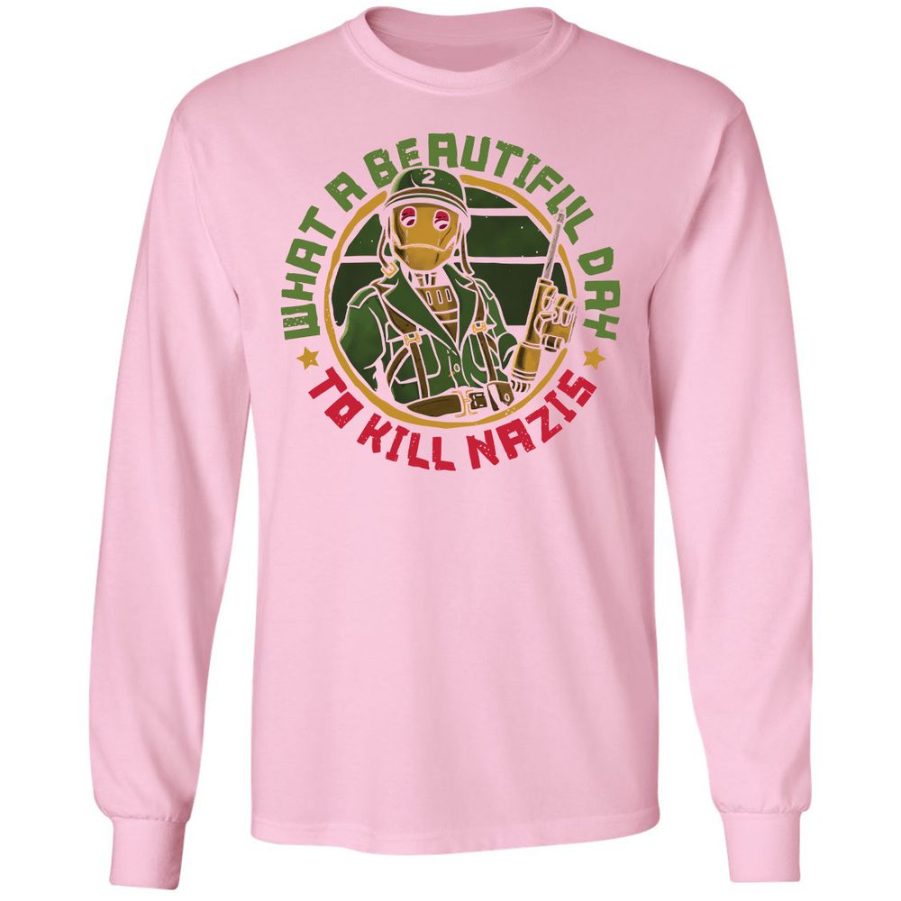 Long Sleeve T-Shirt - BHNA1P4Q - Light Pink - 3