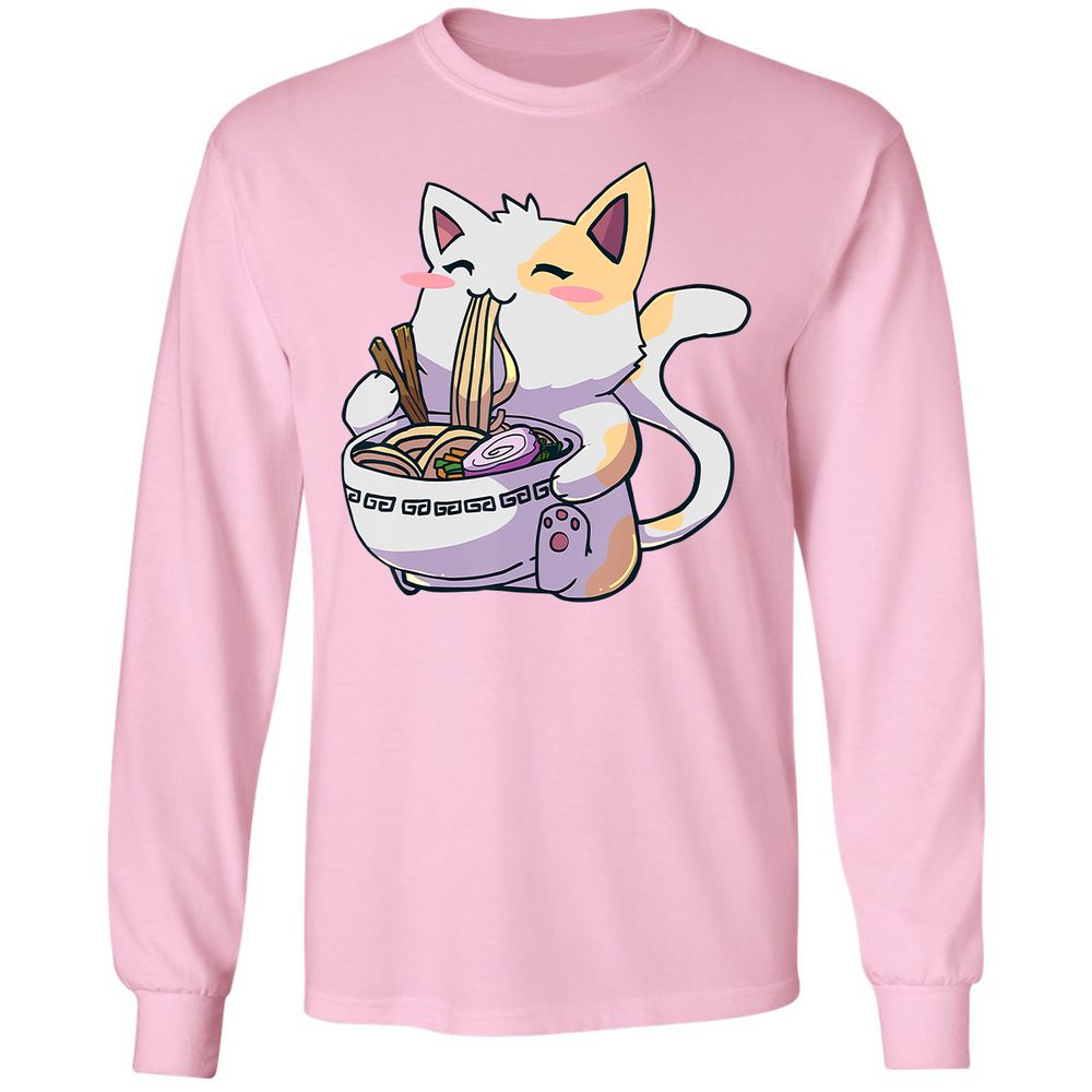 Long Sleeve T-Shirt - WQDTM5V4 - Light Pink - 3