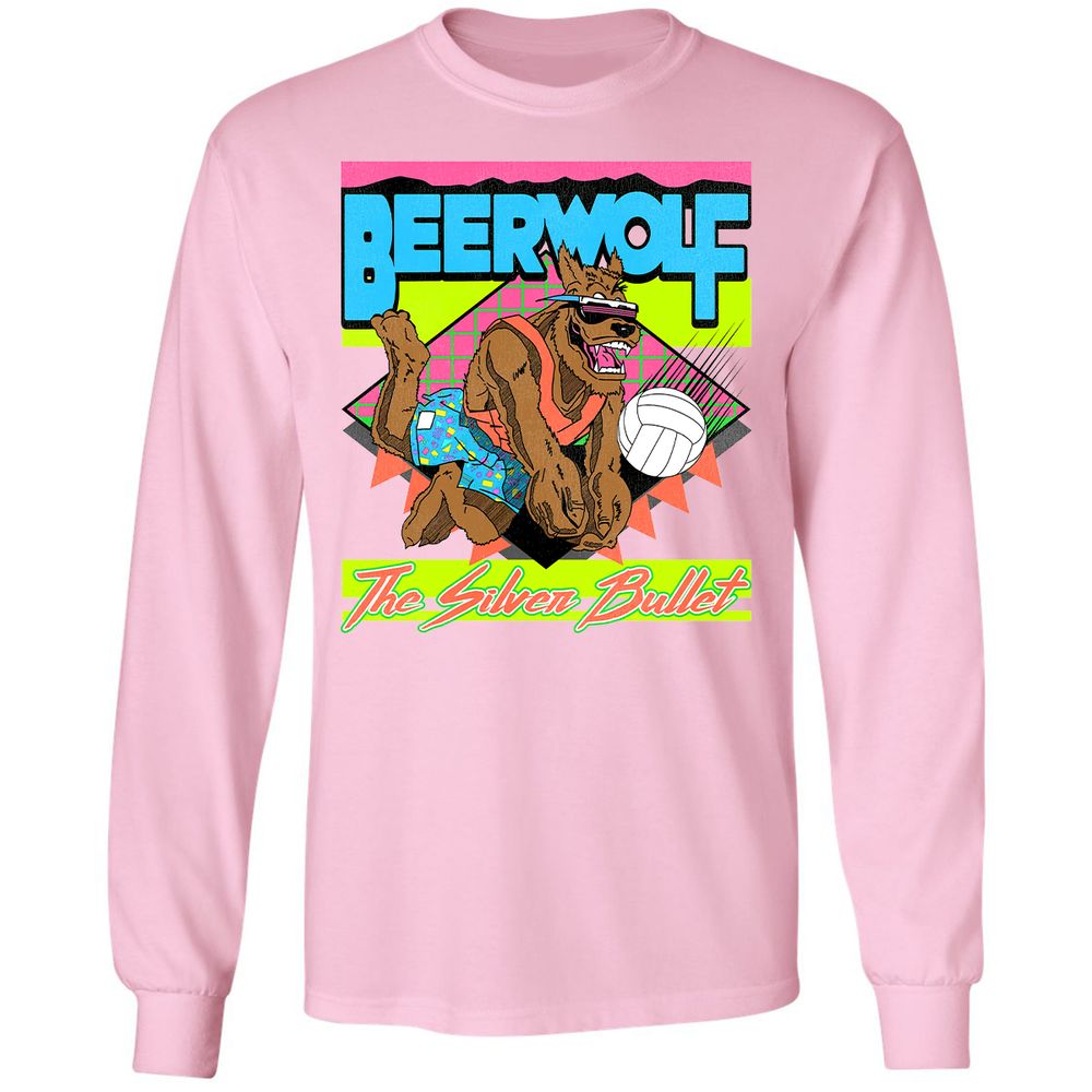 Retro Beach Wolf - Light Pink - 3