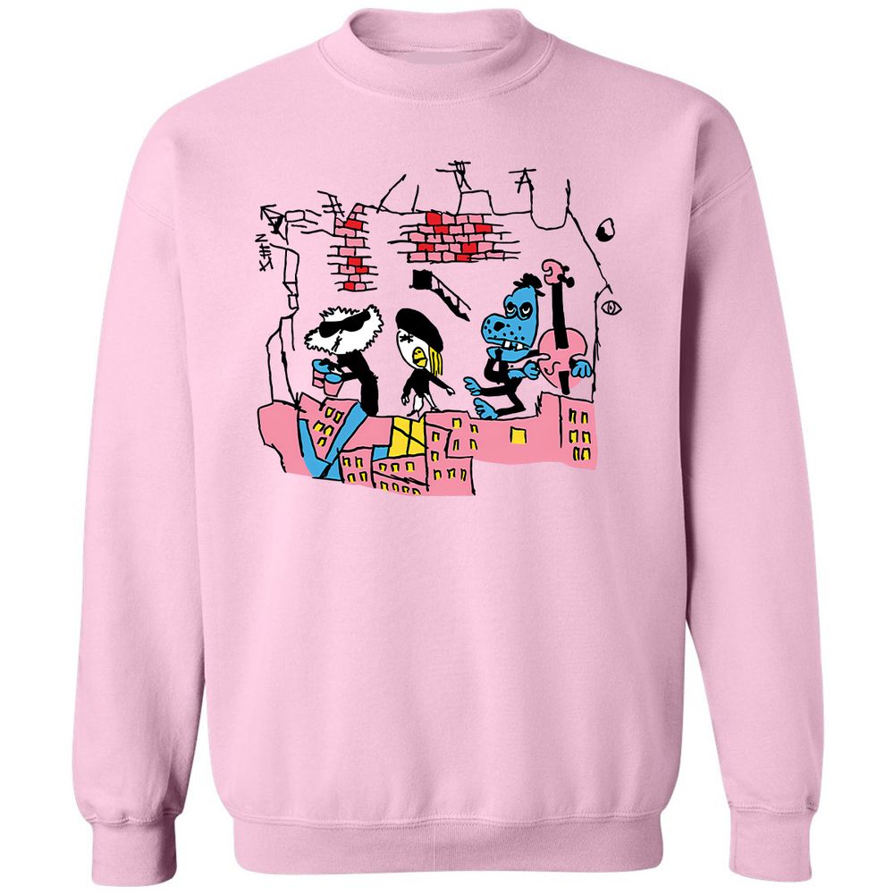 Classic Unisex Sweatshirt - YUB7WH7H - Light Pink - 3