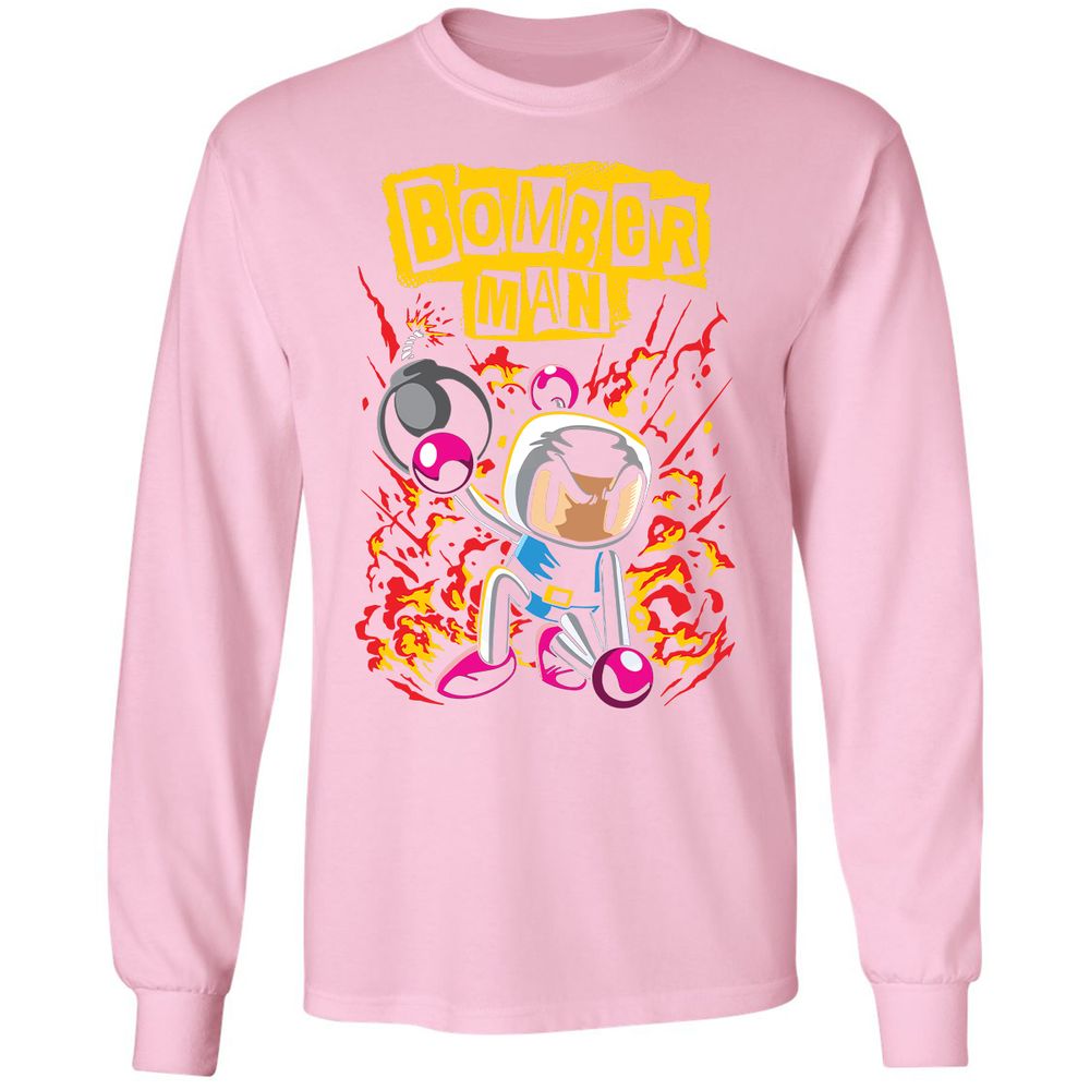 Long Sleeve T-Shirt - CCBU8Q78 - Light Pink - 3