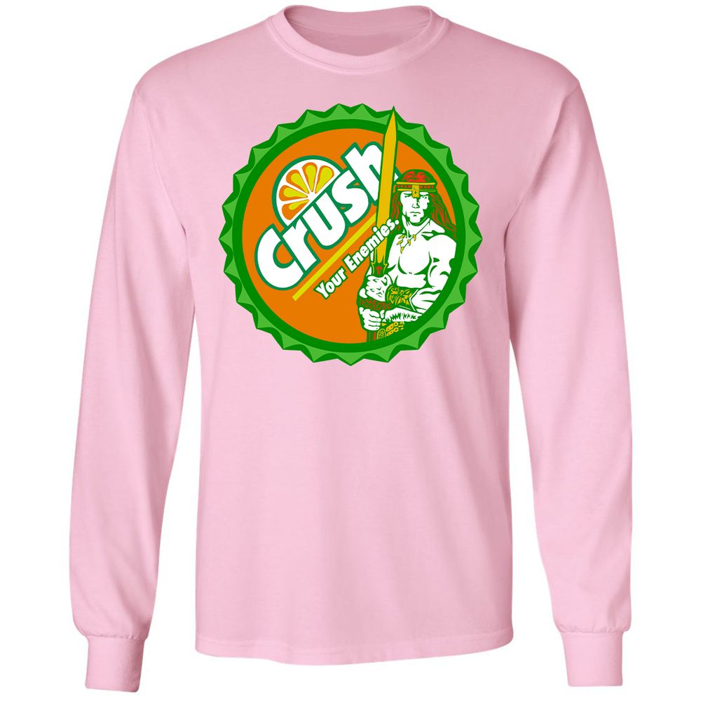 Long Sleeve T-Shirt - PETVGRHL - Light Pink - 3