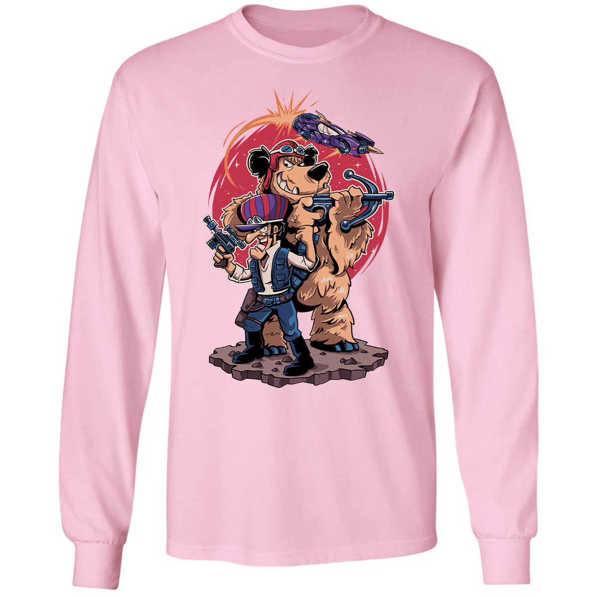 Long Sleeve T-Shirt - J1BXLWZD - Light Pink - 3