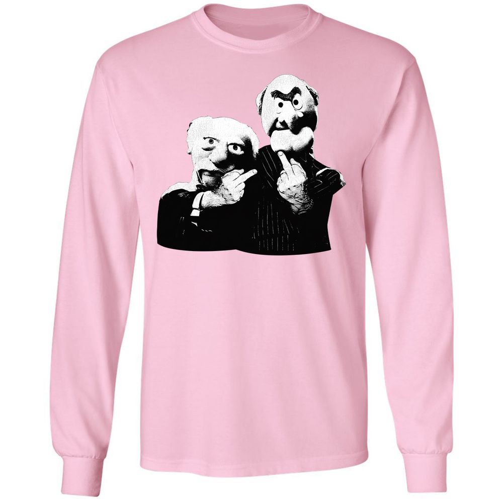 Statler and Waldorf Middle Finger - Light Pink - 3