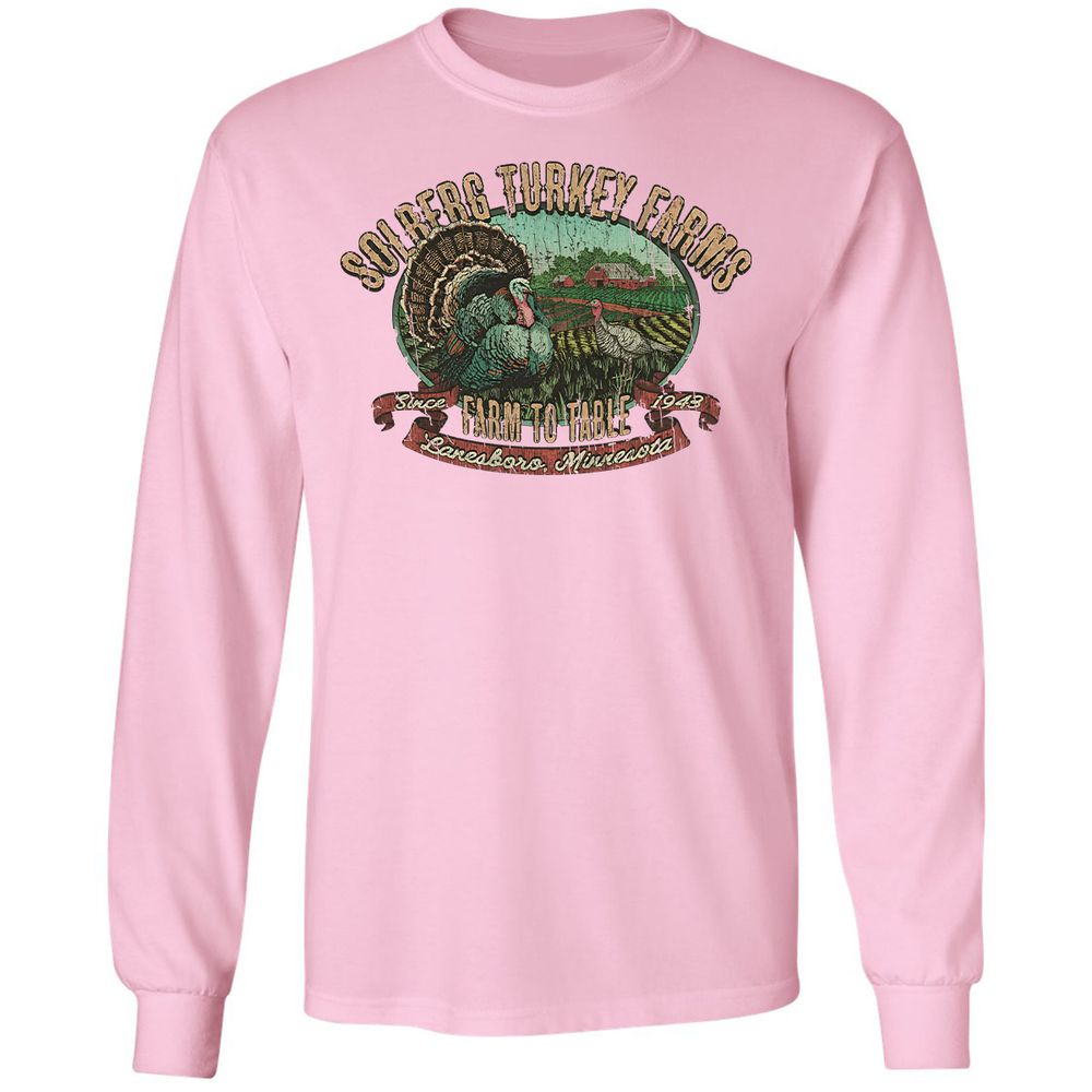 Vintage Turkey Farm Thanksgiving - Light Pink - 3
