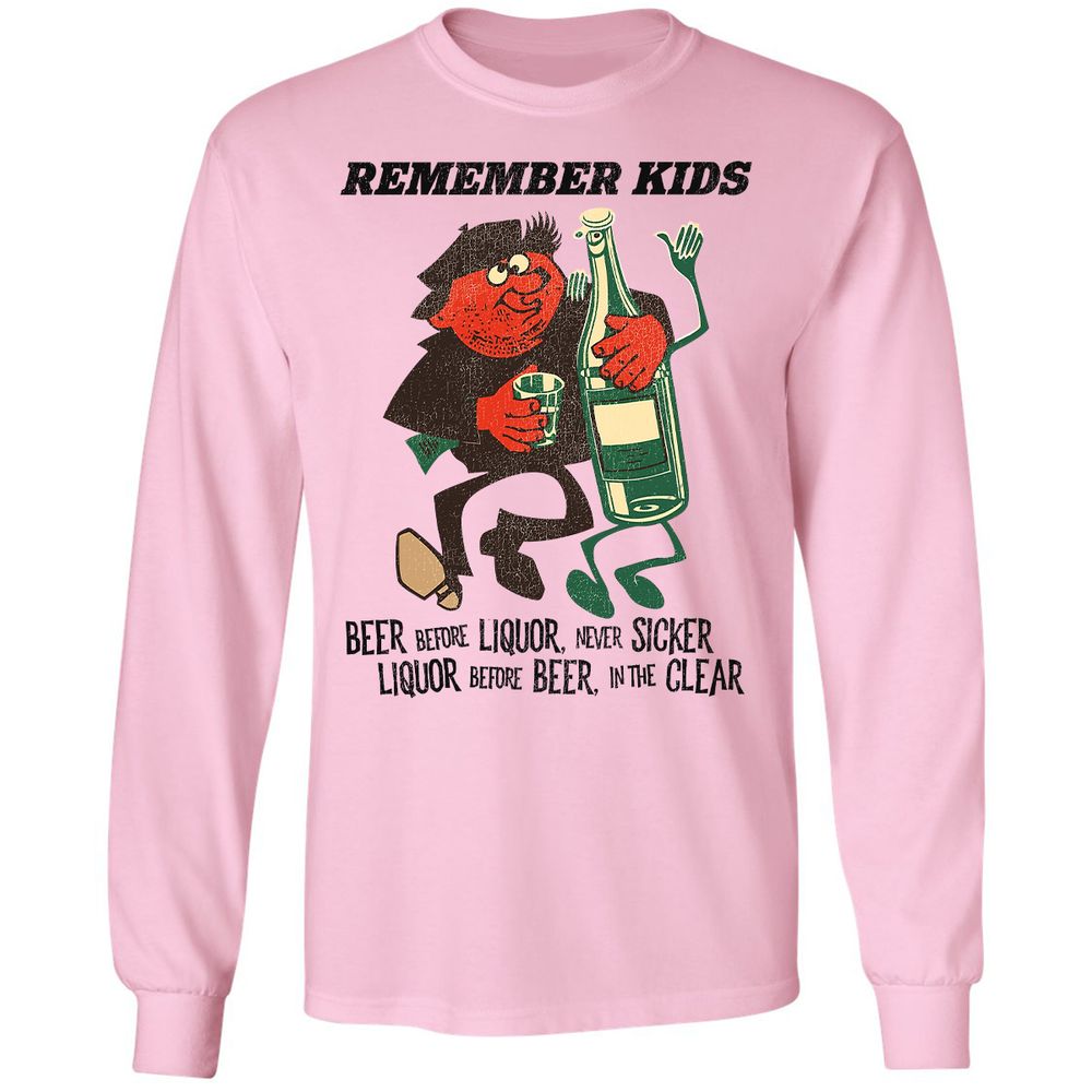 Long Sleeve T-Shirt - BL7VNV9Z - Light Pink - 3