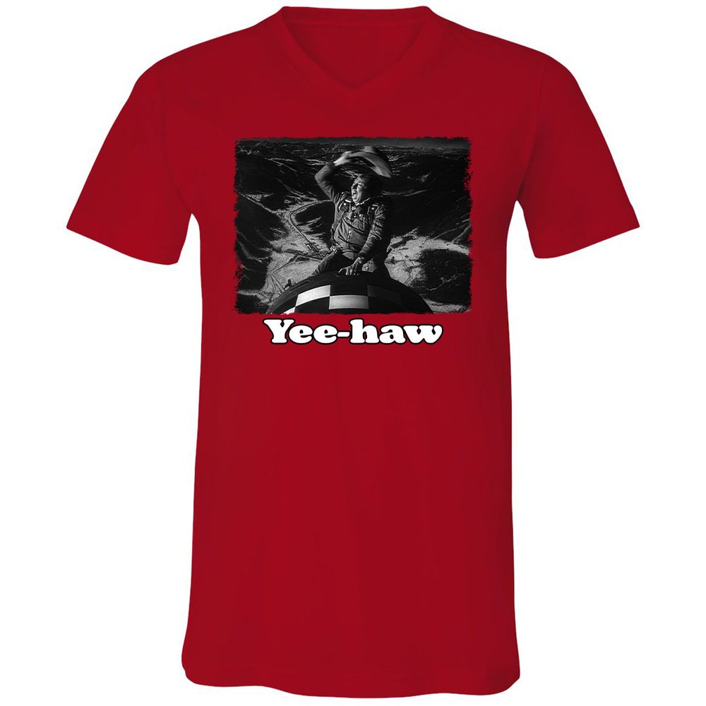Unisex V-Neck T-Shirt - GTZPT6RW - Red - 3