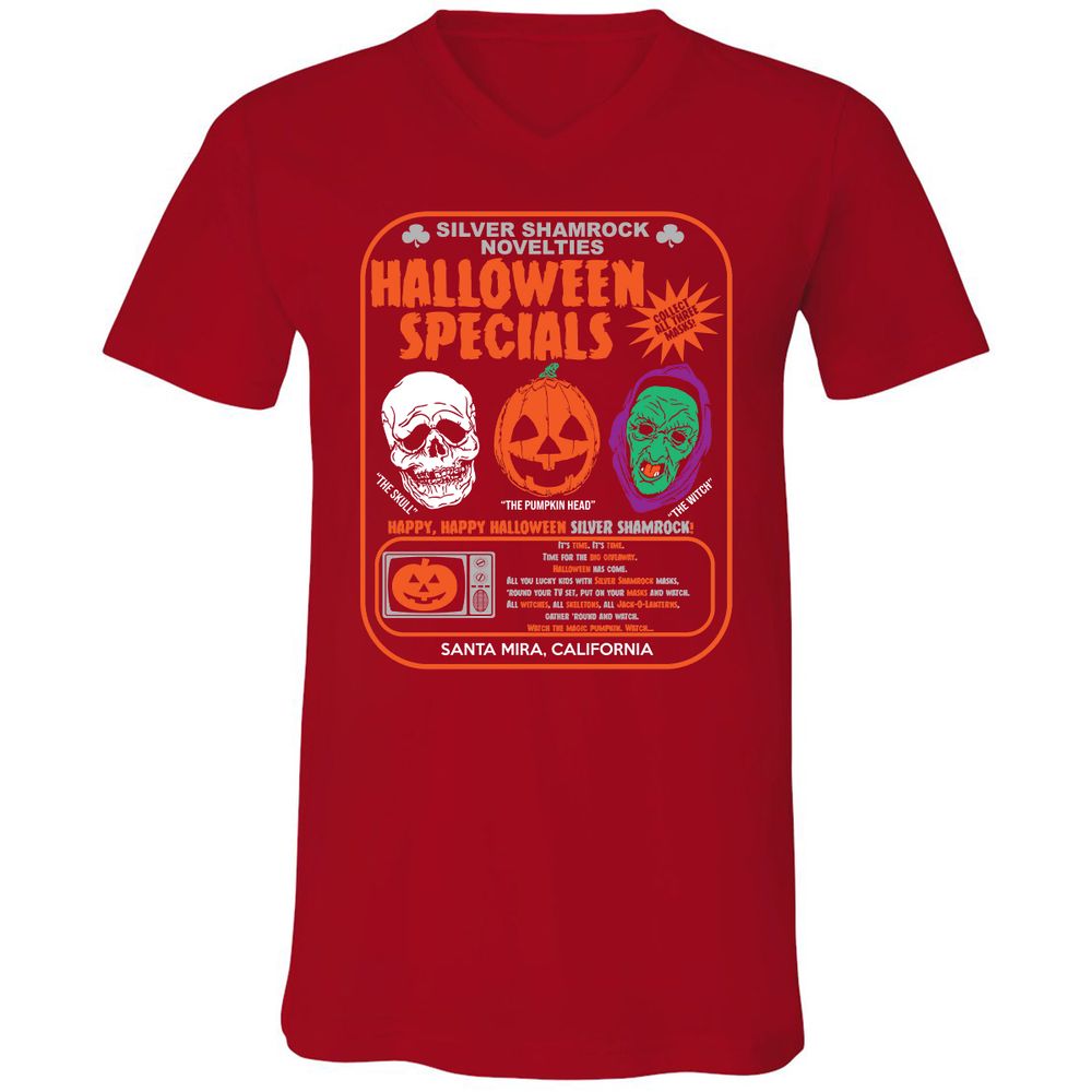 Unisex V-Neck T-Shirt - QNWA1567 - Red - 3