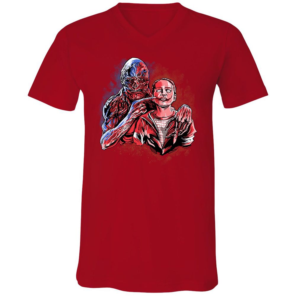 Unisex V-Neck T-Shirt - 7GS65VNT - Red - 3
