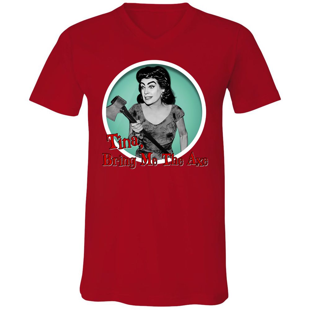 Unisex V-Neck T-Shirt - CN6A69MY - Red - 3