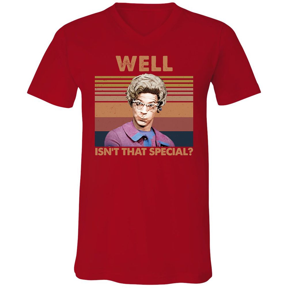 Unisex V-Neck T-Shirt - V7VGEPTP - Red - 3