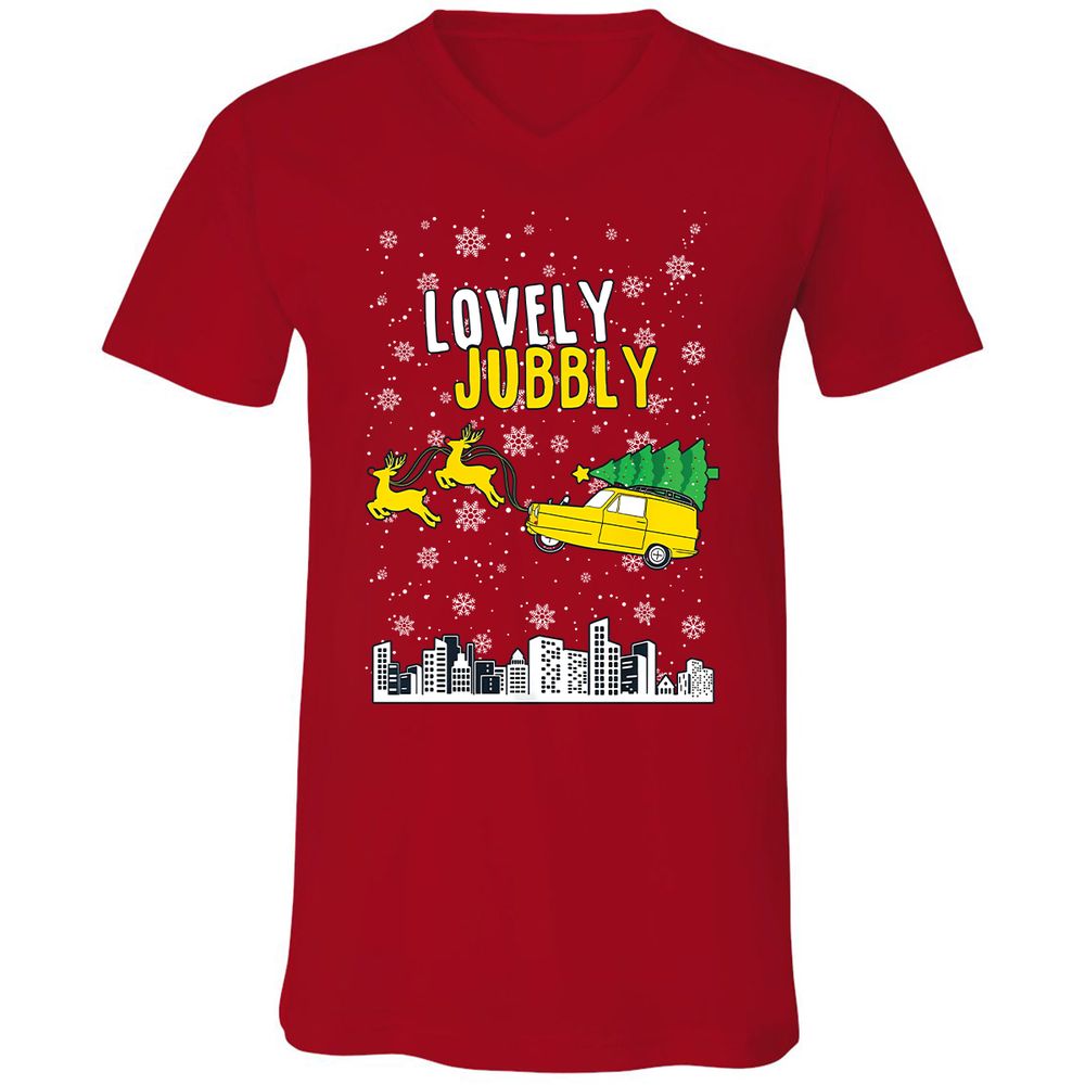 Unisex V-Neck T-Shirt - KV2KPCXC - Red - 3