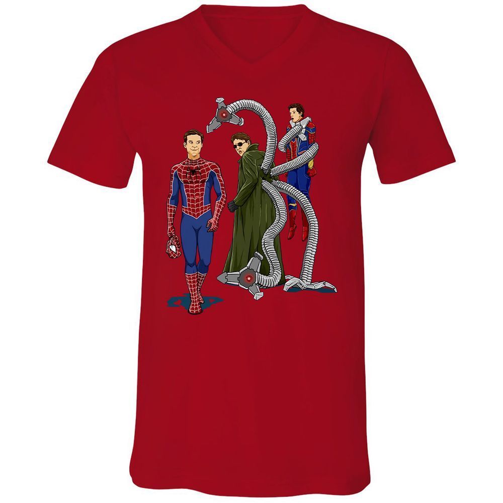 Unisex V-Neck T-Shirt - DA53274B - Red - 3