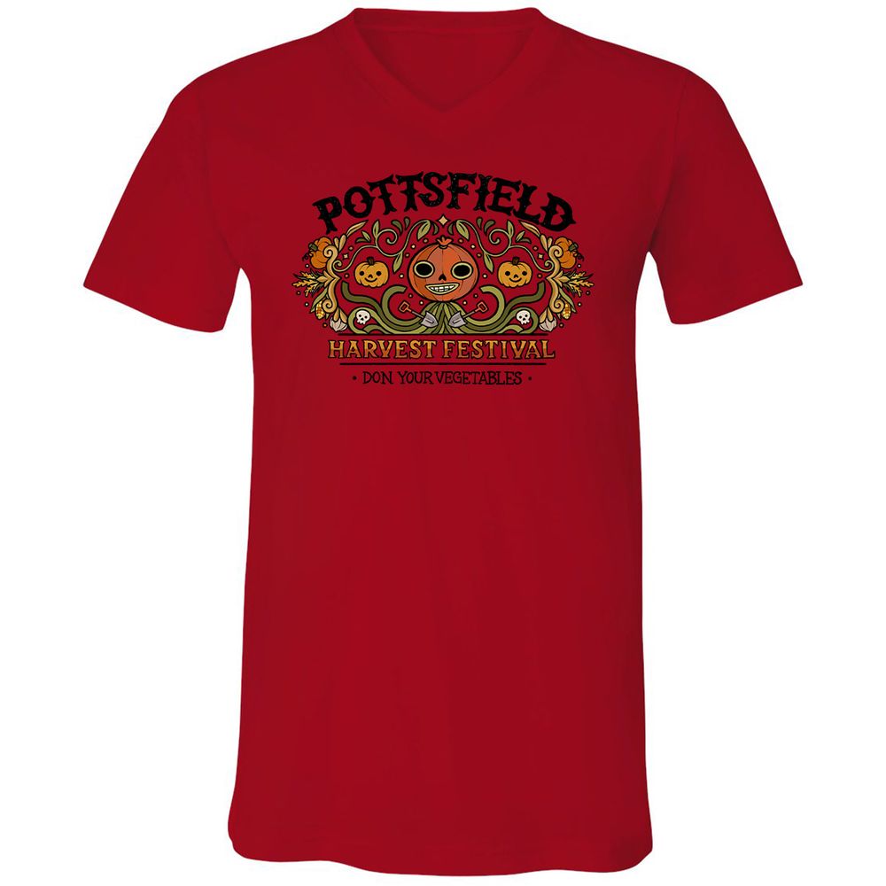 Unisex V-Neck T-Shirt - RWU843PM - Red - 3