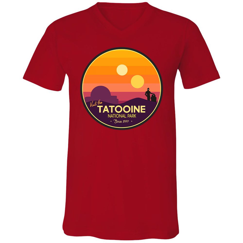 Unisex V-Neck T-Shirt - PZT85NVG - Red - 3