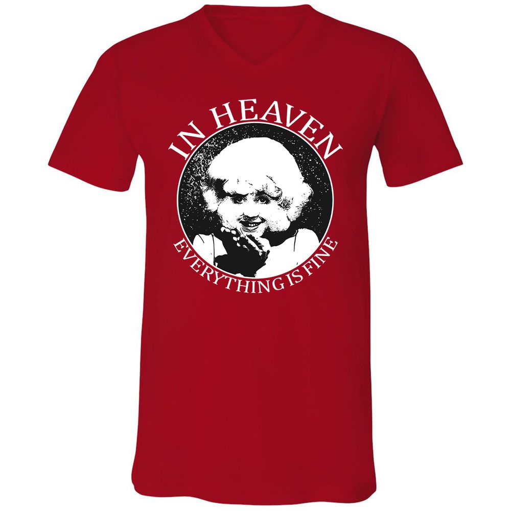 Unisex V-Neck T-Shirt - YA3CJN1B - Red - 3
