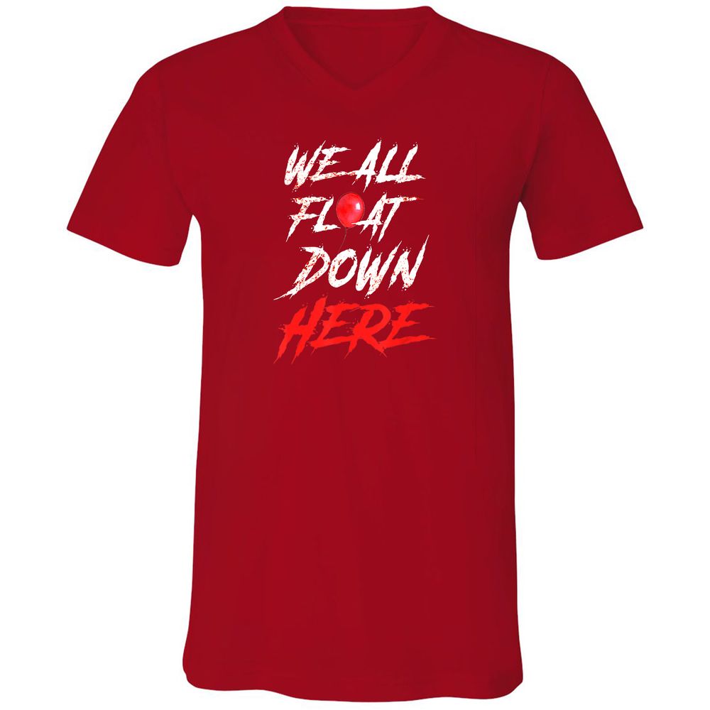 Unisex V-Neck T-Shirt - M4JK839S - Red - 3