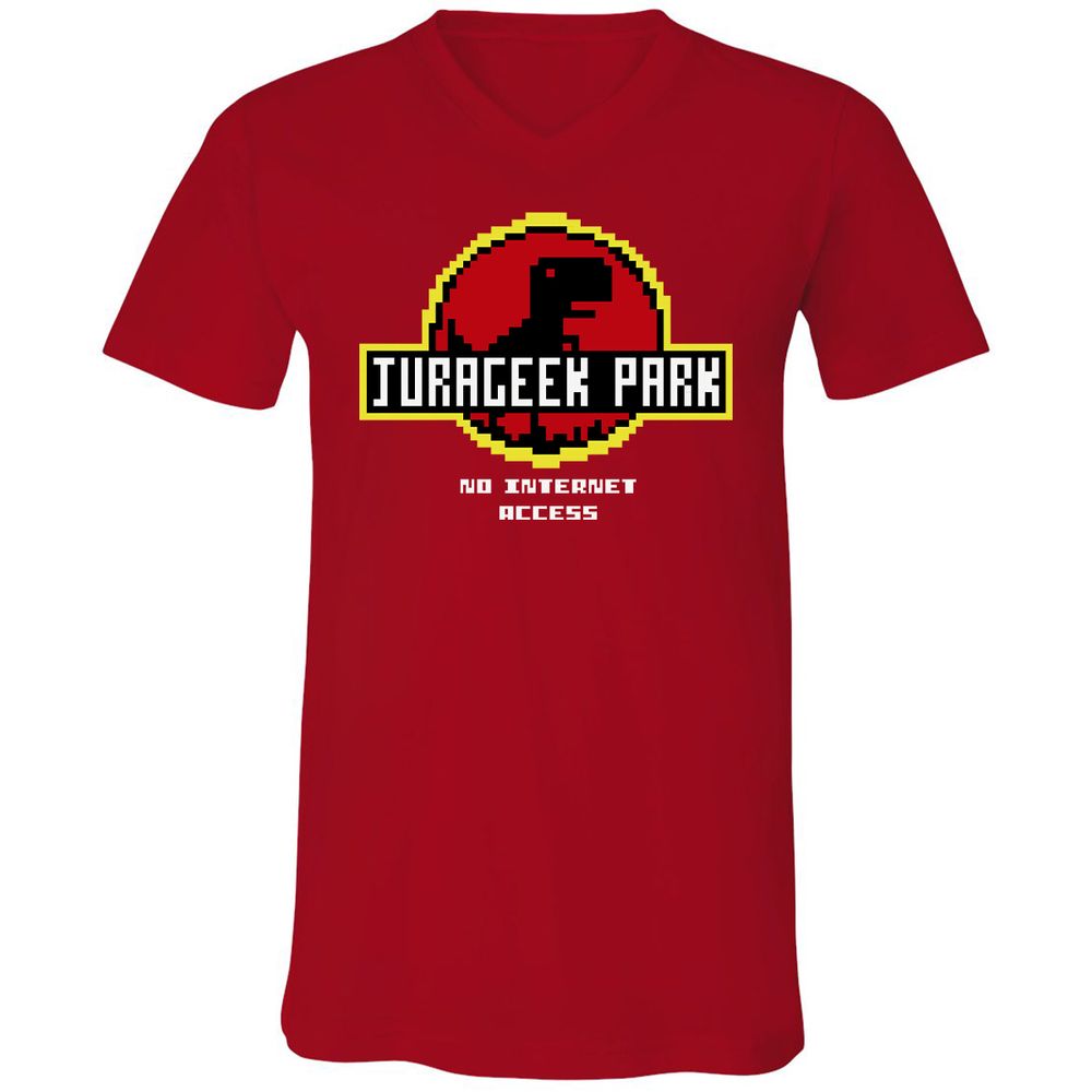 Unisex V-Neck T-Shirt - 4W82YVUN - Red - 3