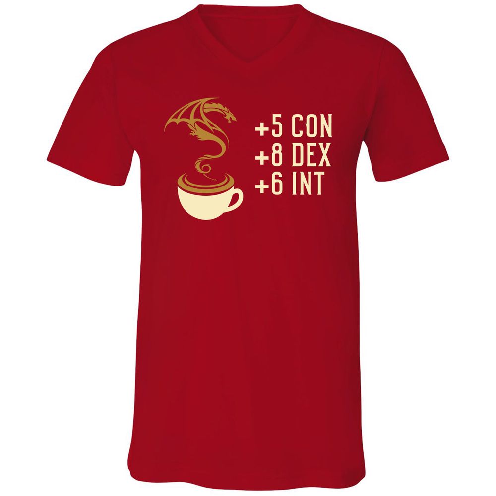 Unisex V-Neck T-Shirt - WR7UDQQS - Red - 3