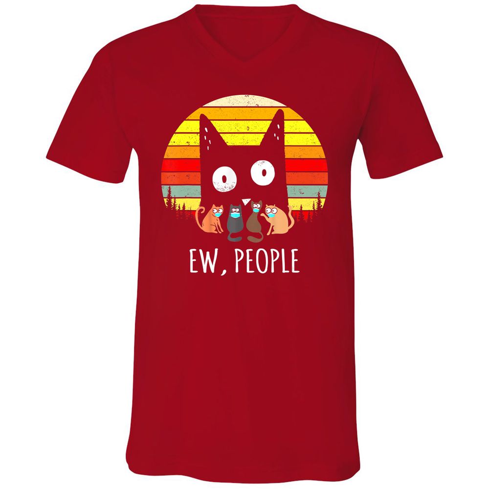 Unisex V-Neck T-Shirt - PRBB1SR2 - Red - 3