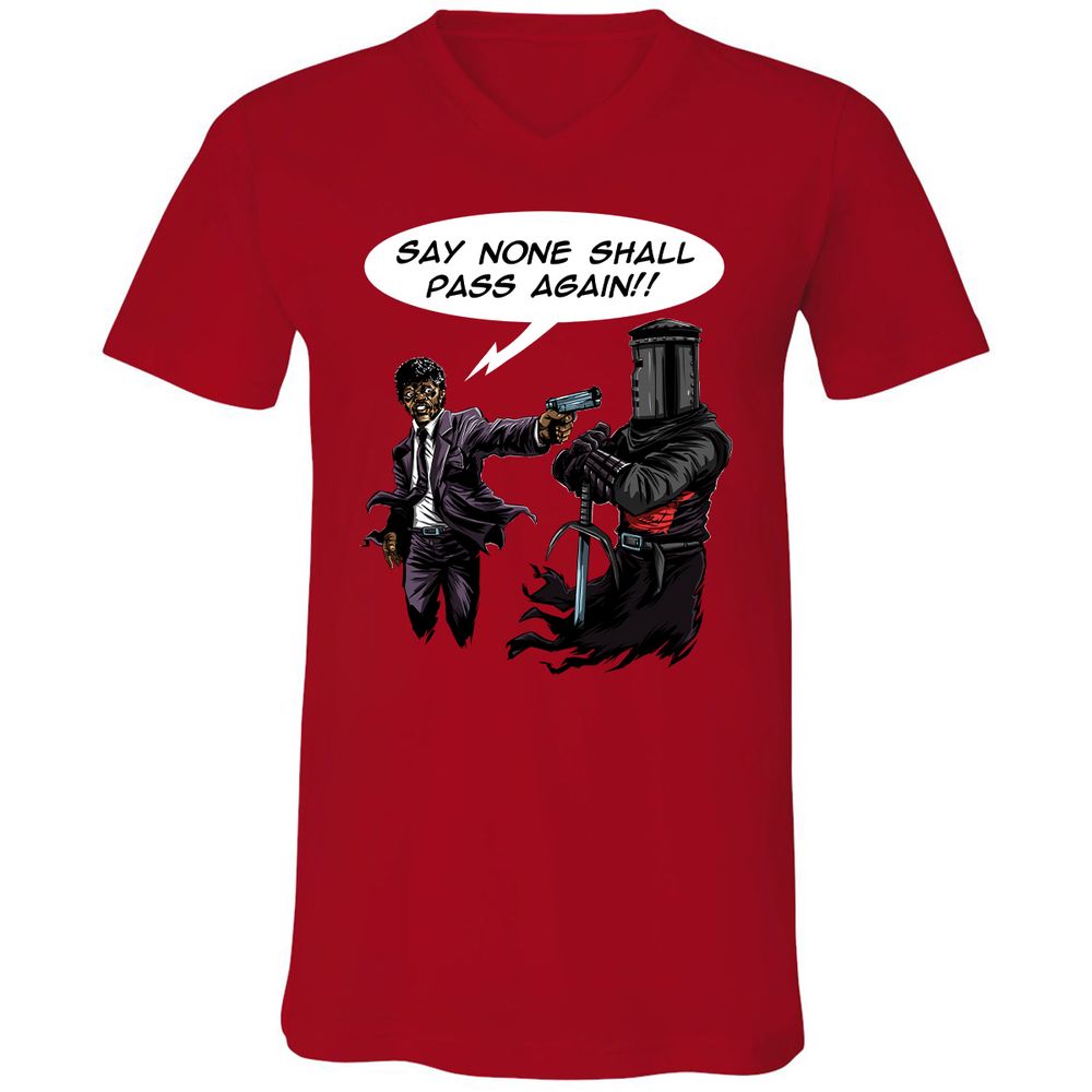 Unisex V-Neck T-Shirt - 5VLJ35MX - Red - 3