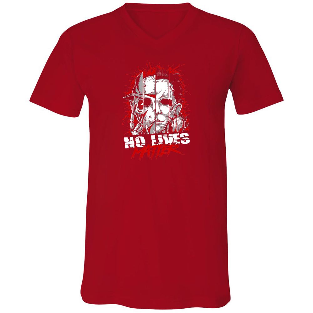 Unisex V-Neck T-Shirt - E1PR296R - Red - 3