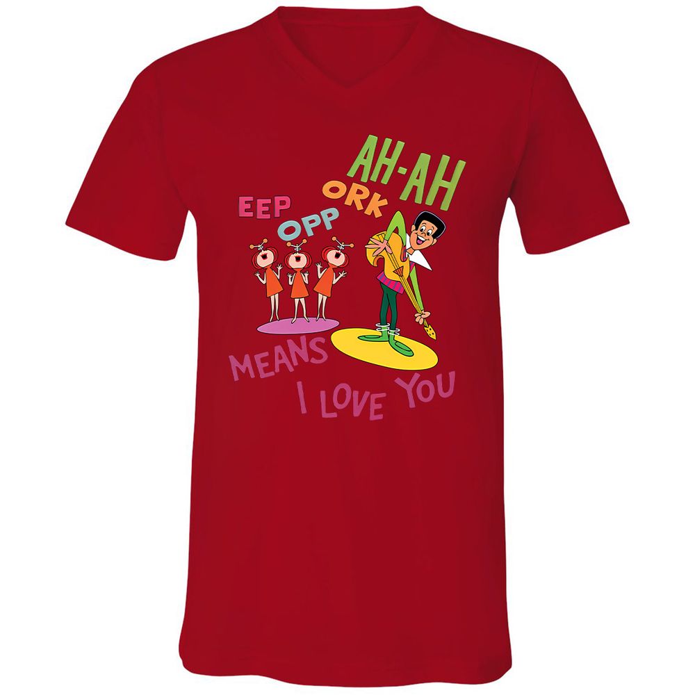 Unisex V-Neck T-Shirt - PMV94T13 - Red - 3