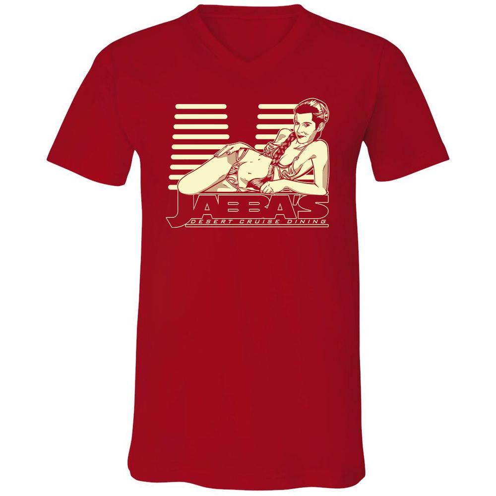 Unisex V-Neck T-Shirt - 9NFWGVYD - Red - 3