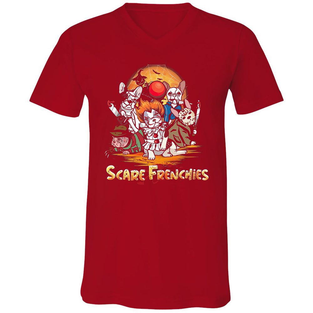 Unisex V-Neck T-Shirt - 9LCWLXST - Red - 3