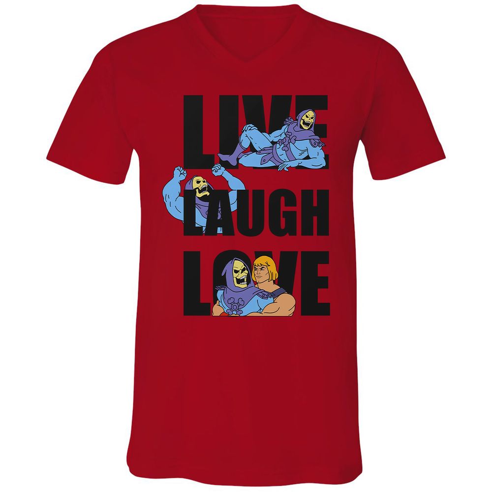 Unisex V-Neck T-Shirt - ARE6JFSF - Red - 3