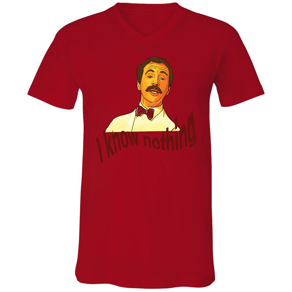 Unisex V-Neck T-Shirt - 5XT7LGE1 - Red - 3