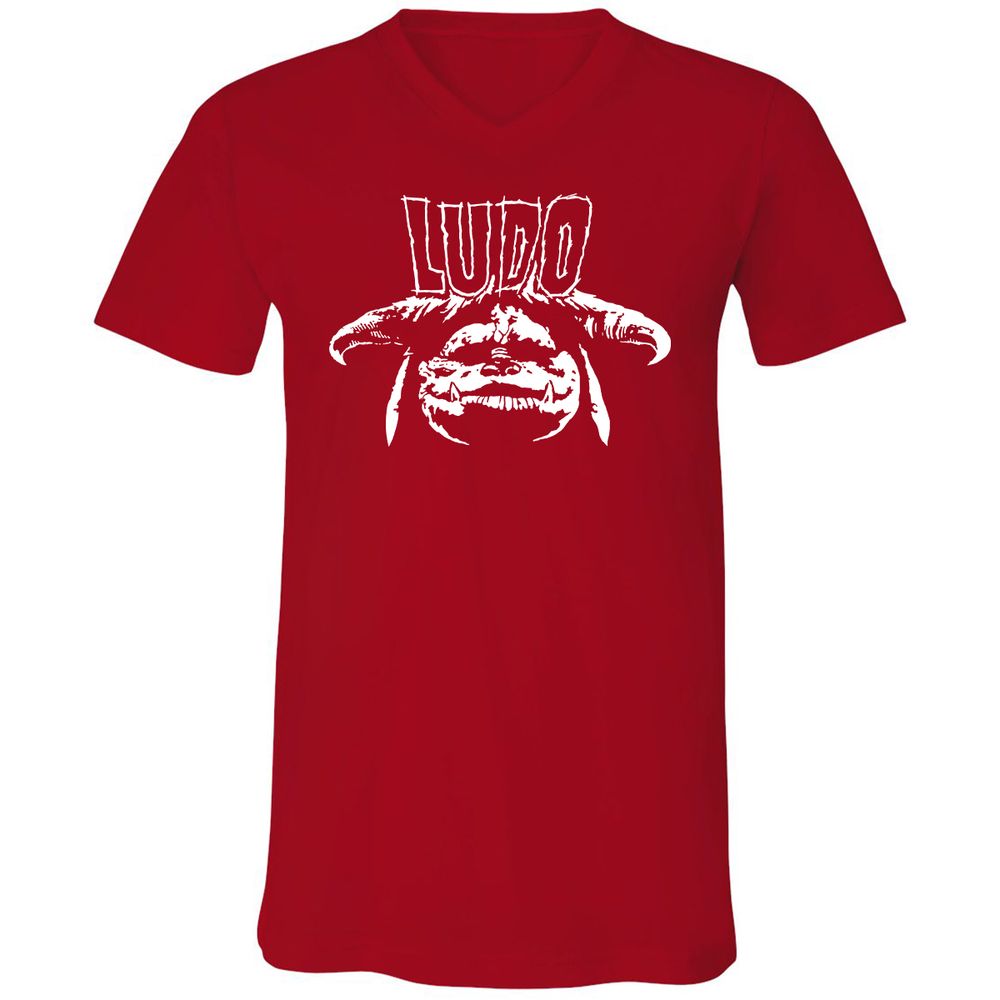 Unisex V-Neck T-Shirt - WY2V2PXT - Red - 3