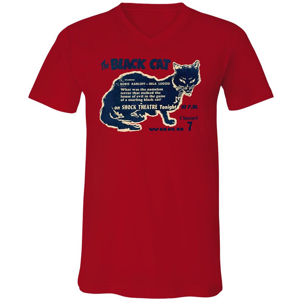 Unisex V-Neck T-Shirt - RRCR8U5U - Red - 3