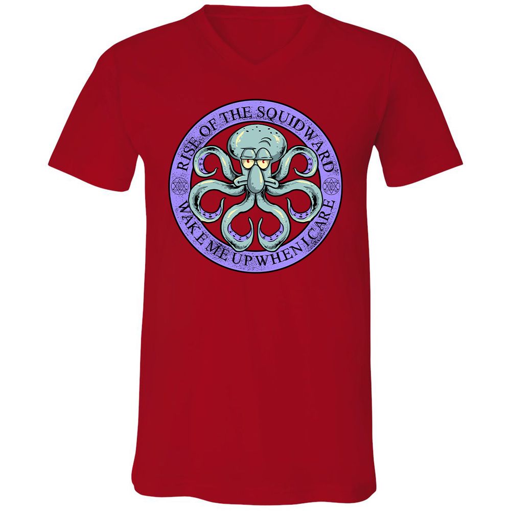 Unisex V-Neck T-Shirt - 27Q8A2G6 - Red - 3