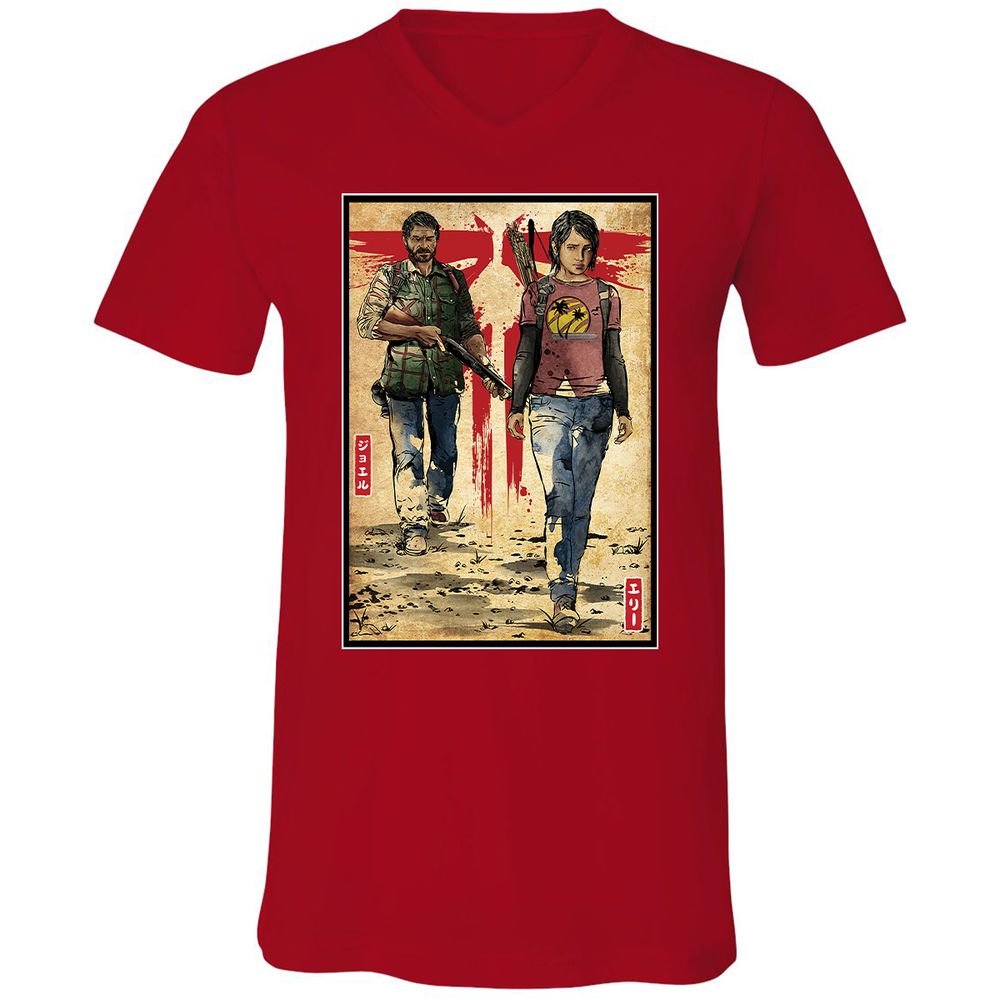 Unisex V-Neck T-Shirt - 2T2MF5JG - Red - 3
