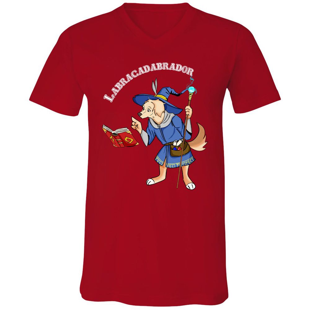 Unisex V-Neck T-Shirt - FBDYNPT4 - Red - 3