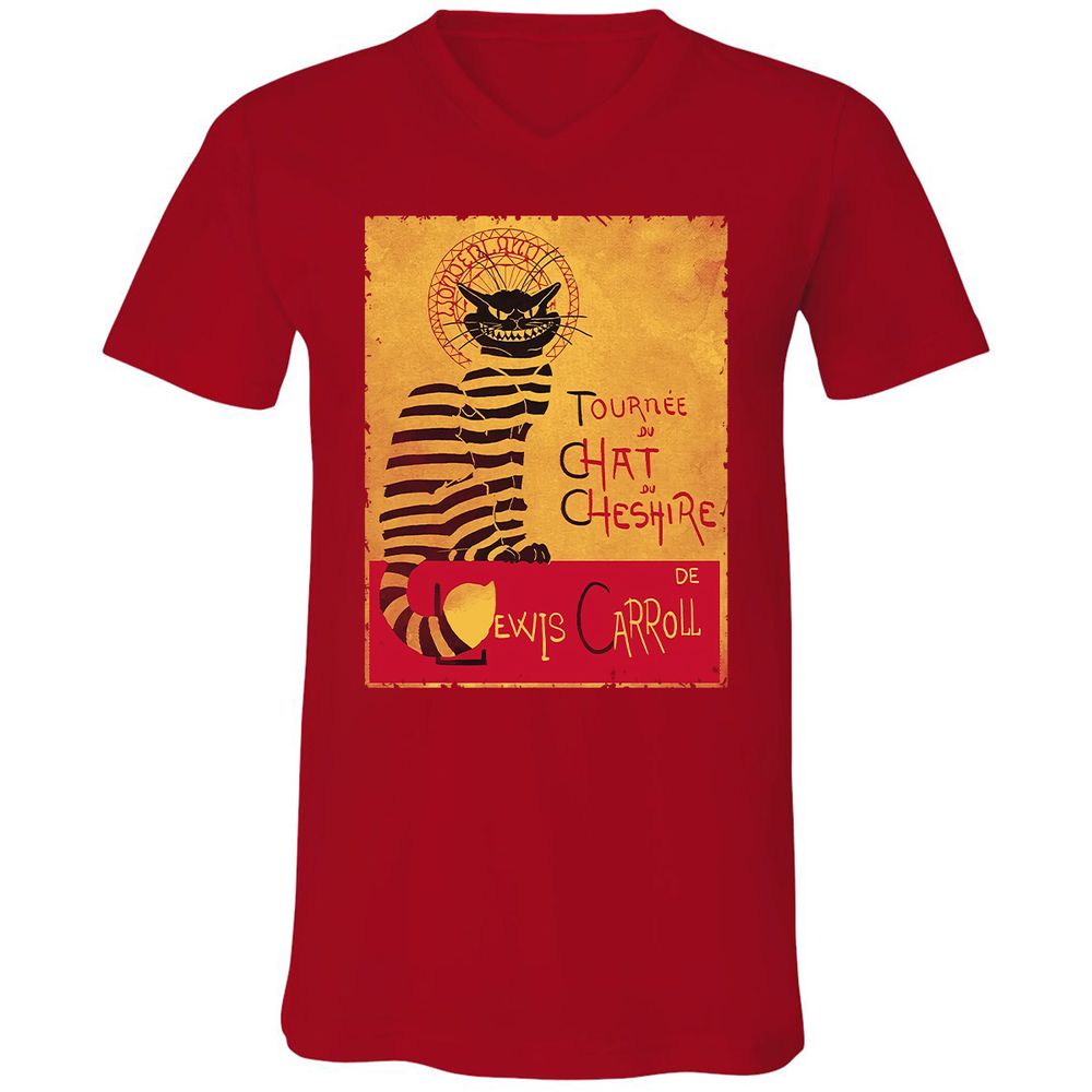 Unisex V-Neck T-Shirt - LMZMLQP4 - Red - 3
