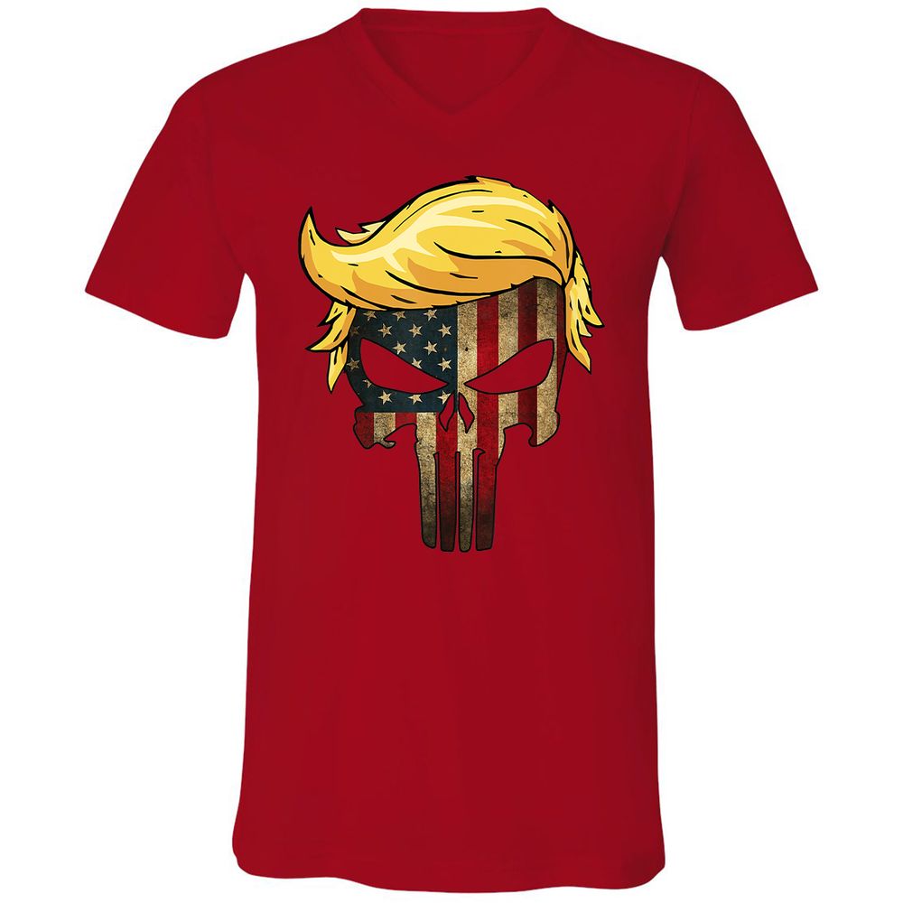Unisex V-Neck T-Shirt - CWDAU6SV - Red - 3