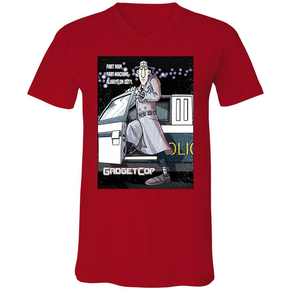 Unisex V-Neck T-Shirt - EZ5QH26A - Red - 3