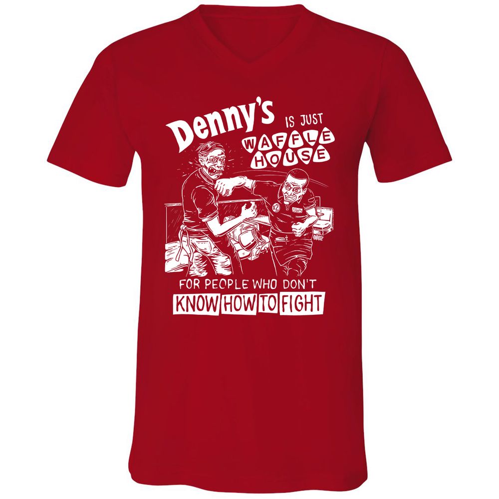 Unisex V-Neck T-Shirt - 5ZSNV8SE - Red - 3