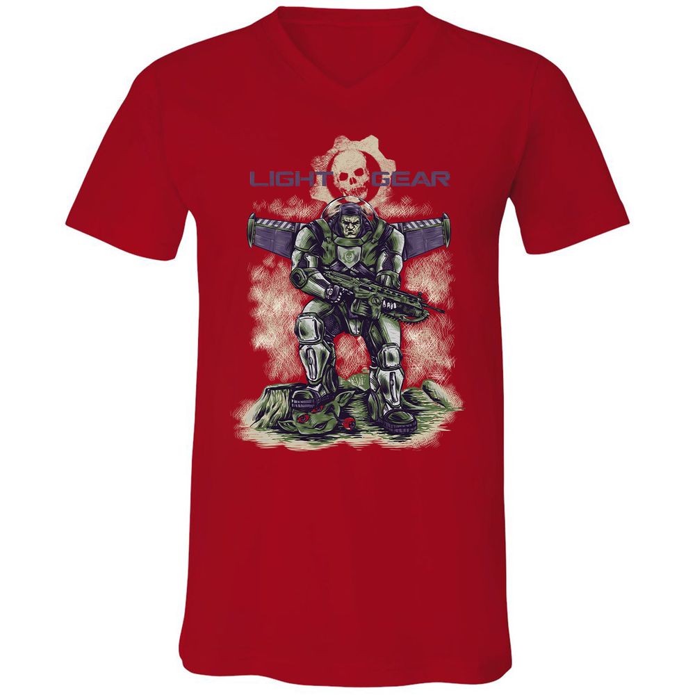 Unisex V-Neck T-Shirt - 2KU8NQF8 - Red - 3