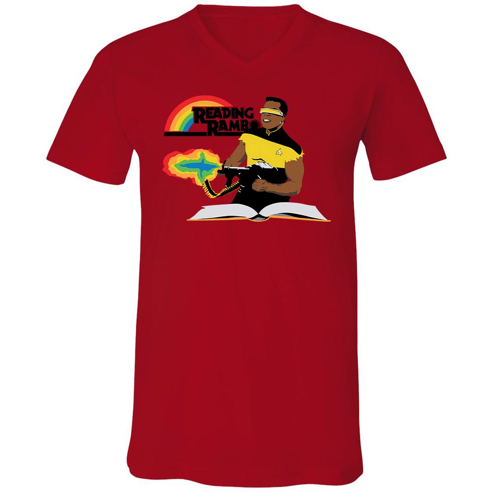 Unisex V-Neck T-Shirt - 3R282ZJA - Red - 3