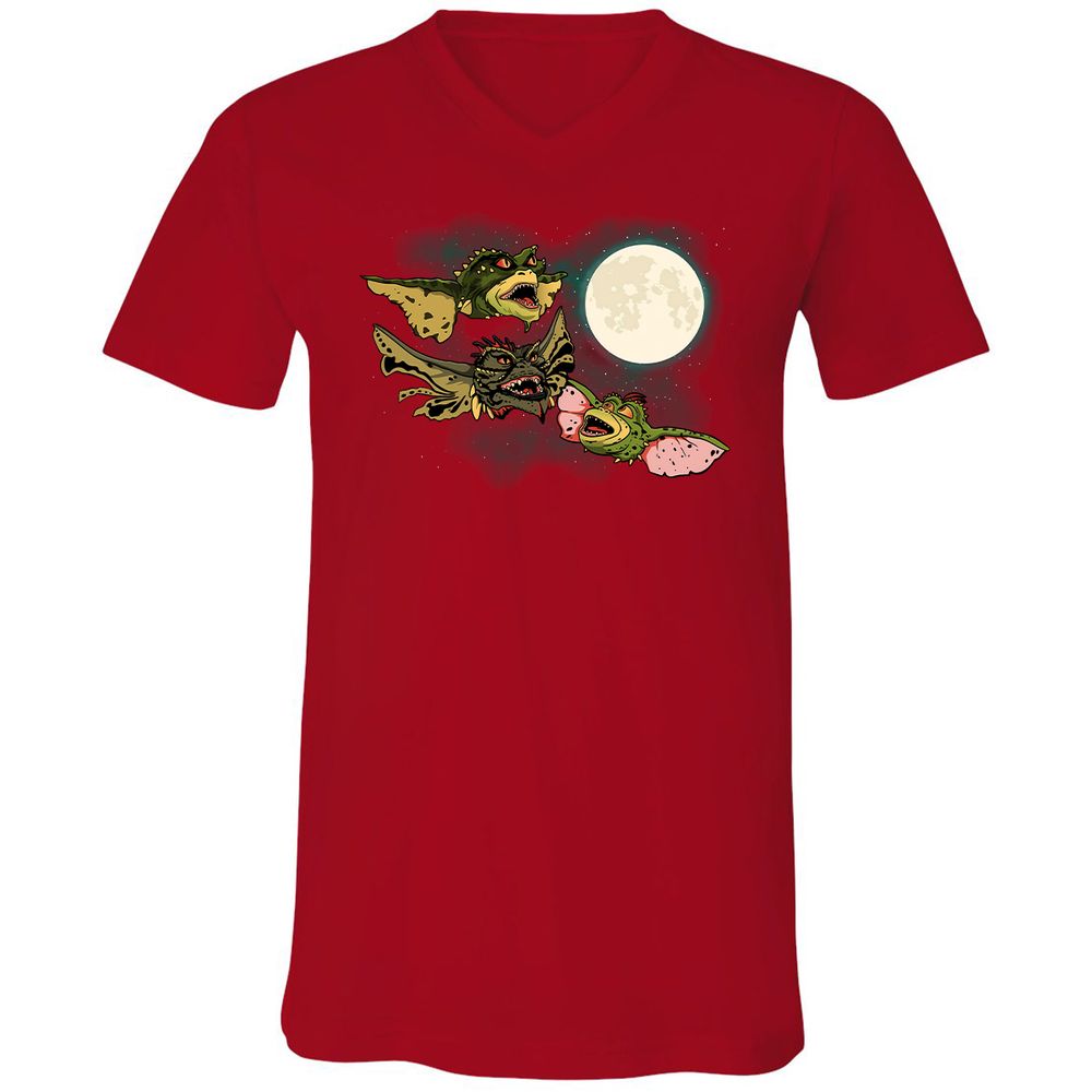 Unisex V-Neck T-Shirt - UTD67MMX - Red - 3
