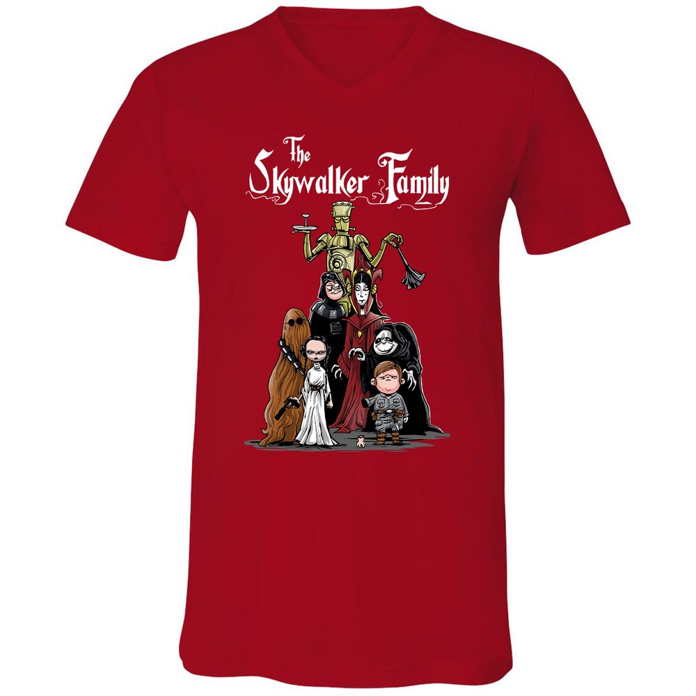 Unisex V-Neck T-Shirt - G32X6R1R - Red - 3