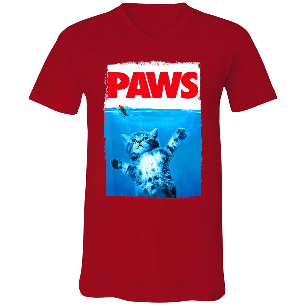 Unisex V-Neck T-Shirt - WRN42W1T - Red - 3