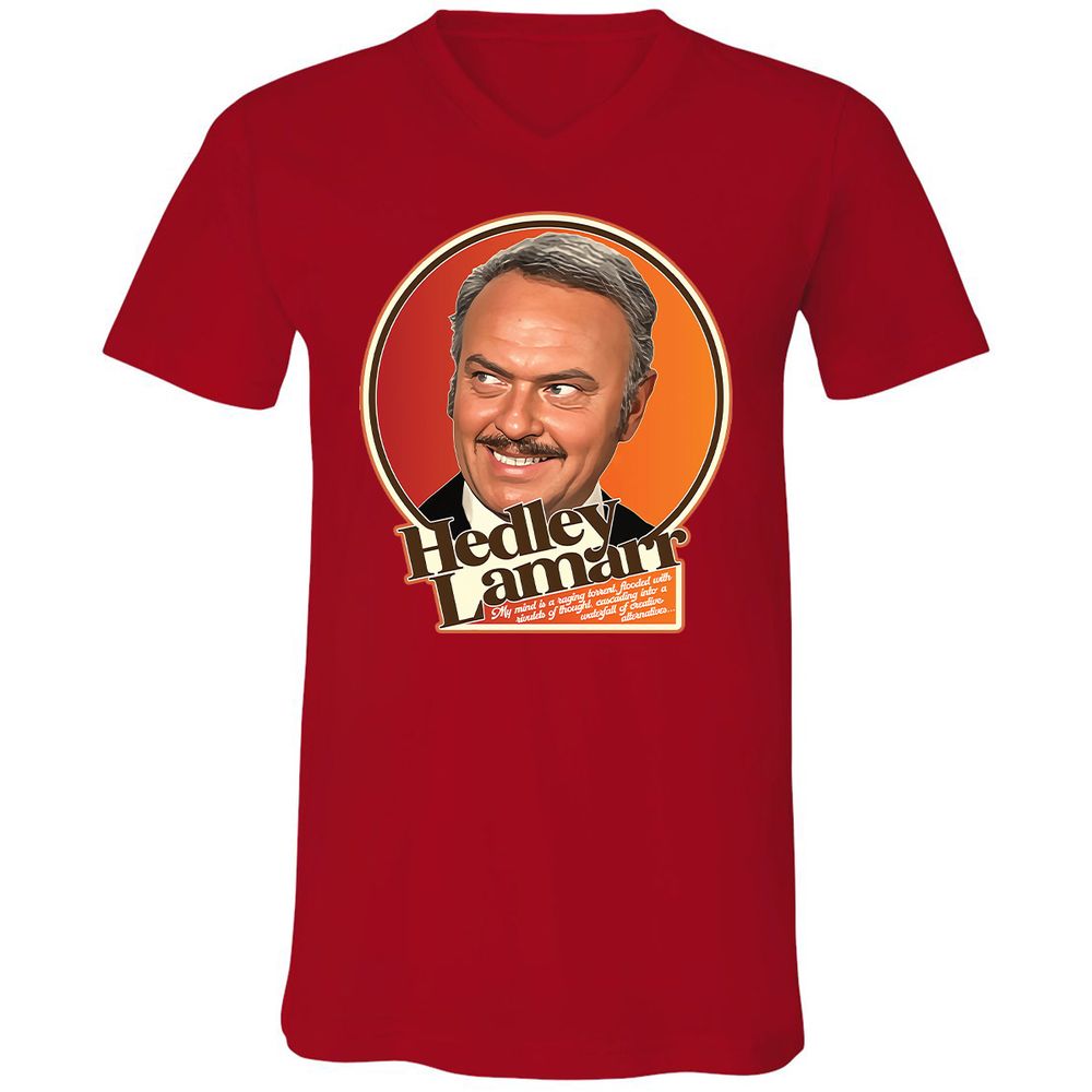 Unisex V-Neck T-Shirt - 778MU9TR - Red - 3